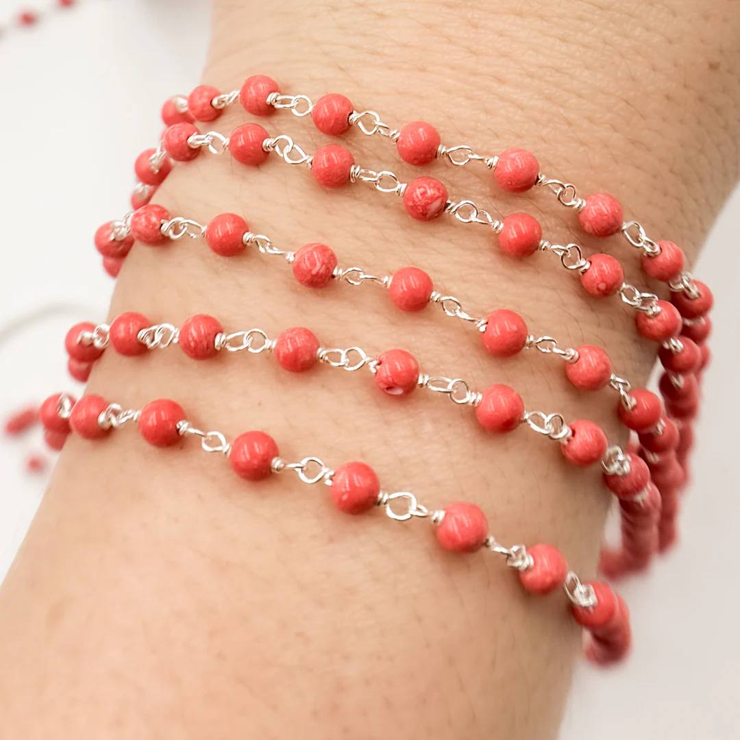Coral Wire Wrapped Chain – The Perfect Blend of Natural Beauty